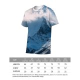 yanfind Adult Full Print T-shirts (men And Women) Alpine Altitude Amazing Sky Breathtaking Calm Cloudy Daytime Explore Frozen Geology