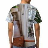 yanfind Adult Full Print T-shirts (men And Women) Accommodation Apartment Home Bed Bedroom Brick Wall Cabinet Classic Comfort Commode Corner