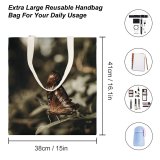yanfind Great Martin Canvas Tote Bag Double Butterfly Insect Invertebrate Bee Honey Monarch Beauty Creature Birds Grey white-style1 38×41cm