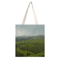 yanfind Great Martin Canvas Tote Bag Double Field Grassland Outdoors Countryside Farm Rural Kerala India Paddy Meadow Pasture white-style1 38×41cm