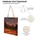 yanfind Great Martin Canvas Tote Bag Double Desert Outdoors Soil Zion National Park Landscape United States Canyon Valley white-style1 38×41cm