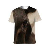 yanfind Adult Full Print T-shirts (men And Women) Agriculture Beef Bovine Bull Cattle Cow Face Dairy Farm Farming Outdoors