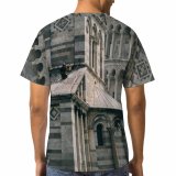 yanfind Adult Full Print T-shirts (men And Women) Aged Architecture Attract Basilica Building Cathedral Catholic Church Column Construction Decor