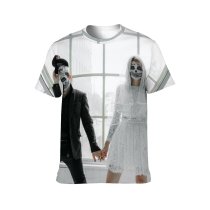 yanfind Adult Full Print T-shirts (men And Women) Anonymous Art Makeup Attire Bizarre Roses Bridal Bride Groom Creepy Dead Engagement