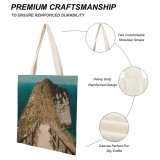 yanfind Great Martin Canvas Tote Bag Double Cliff Outdoors Promontory Ocean Sea Land Shoreline Bali Coast Kelingking Beach Bunga white-style1 38×41cm