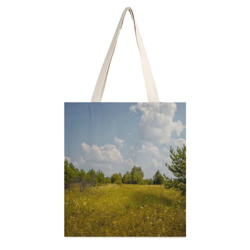 yanfind Great Martin Canvas Tote Bag Double Field Grassland Outdoors Countryside Farm Rural Meadow Plant Tree Sky Public Domain white-style1 38×41cm