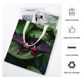 yanfind Great Martin Canvas Tote Bag Double Butterfly Insect Invertebrate Leaf Plant white-style1 38×41cm