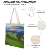 yanfind Great Martin Canvas Tote Bag Double Field Grassland Outdoors Countryside Farm Rural Meadow Pasture Ranch Uk Grazing white-style1 38×41cm