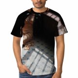 yanfind Adult Full Print T-shirts (men And Women) Aged Anonymous Architecture Banister Damaged Light Fashion Female Flight Stairs Grungy Handrail