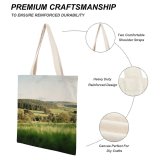 yanfind Great Martin Canvas Tote Bag Double Field Outdoors Grassland Cattle Cow Plant England Uk Farm Meadow Rural white-style1 38×41cm