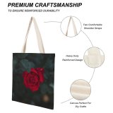yanfind Great Martin Canvas Tote Bag Double Flower Plant Rose Fish Creative Commons white-style1 38×41cm