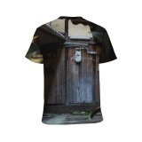 yanfind Adult Full Print T-shirts (men And Women) Aged Architecture Balcony Bench Bicycle Building Cement City Complex Concrete Construction Daylight