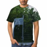 yanfind Adult Full Print T-shirts (men And Women) Action Active Basket Basketball Building City Court Daytime Energy Fence Field
