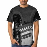 yanfind Adult Full Print T-shirts (men And Women) America Arched Architecture Attract Building Bw City Column Construction Decor Destination