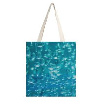 yanfind Great Martin Canvas Tote Bag Double Bubble Droplet Macro Drop Abstract HQ Texture Detail Science white-style1 38×41cm