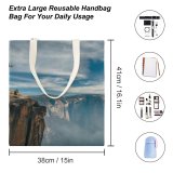 yanfind Great Martin Canvas Tote Bag Double Cliff Outdoors Plateau Crocker Point United States Mesa Yosemite Tree Sky white-style1 38×41cm