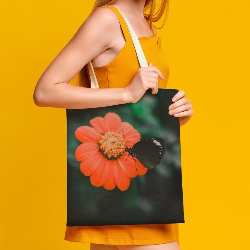 yanfind Great Martin Canvas Tote Bag Double Cosmos Flower Butterfly Escalante City Philippines Floral Petal Flora Blooming Bloom Insect white-style1 38×41cm