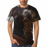 yanfind Adult Full Print T-shirts (men And Women) Agriculture Farm Grass Fur Milk Cow Rural Sheep Barn Pasture Goat Cattle