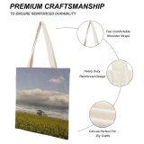 yanfind Great Martin Canvas Tote Bag Double Field Grassland Outdoors Farm Countryside Meadow Rural Vic Australia Sky Landscape white-style1 38×41cm