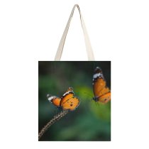 yanfind Great Martin Canvas Tote Bag Double Butterfly Insect Invertebrate Monarch Bee Honey Birds white-style1 38×41cm