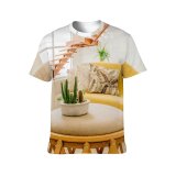 yanfind Adult Full Print T-shirts (men And Women) Accommodation Apartment Architecture Comfort Construction Contemporary Cozy Daylight Daytime Decor Decorative Design