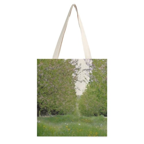 yanfind Great Martin Canvas Tote Bag Double Field Grassland Outdoors Countryside Farm Rural Plant Tree Meadow Vegetation Forest white-style1 38×41cm
