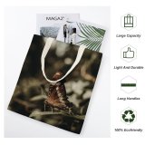 yanfind Great Martin Canvas Tote Bag Double Butterfly Insect Invertebrate Bee Honey Monarch Beauty Creature Birds Grey white-style1 38×41cm