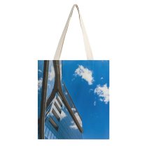 yanfind Great Martin Canvas Tote Bag Double Building Office Azure Sky Outdoors Sandton Africa City Urban Town Architecture white-style1 38×41cm