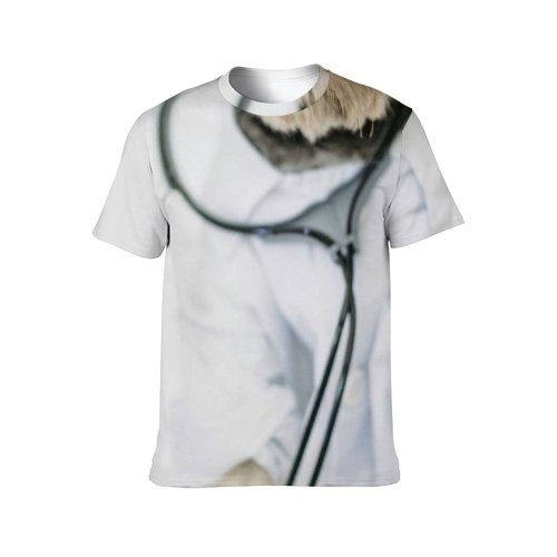 yanfind Adult Full Print T-shirts (men And Women) Adorable Portrait Canidae Costume Cute Doctor Dog Face Fur Furry Human's