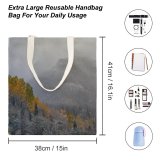 yanfind Great Martin Canvas Tote Bag Double Conifer Flora Plant Tree Piney Lake United States Larch Snow Vail Leaves white-style1 38×41cm