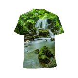 yanfind Adult Full Print T-shirts (men And Women) 4k Beautiful Cascade Creek Desktop Flow Foliage Forest Greenery Idyllic Jungle
