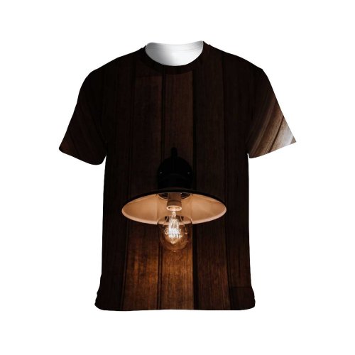 yanfind Adult Full Print T-shirts (men And Women) Aged Bulb Dark Decor Design Detail Dwell Empty Fragment Home
