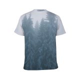 yanfind Adult Full Print T-shirts (men And Women) Atmosphere Botany Coniferous Space Daylight Evergreen Fir Fog Forest Grow Growth