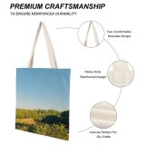 yanfind Great Martin Canvas Tote Bag Double Field Grassland Outdoors Countryside Farm Rural Meadow Pasture Ranch Grazing Plant Tree white-style1 38×41cm