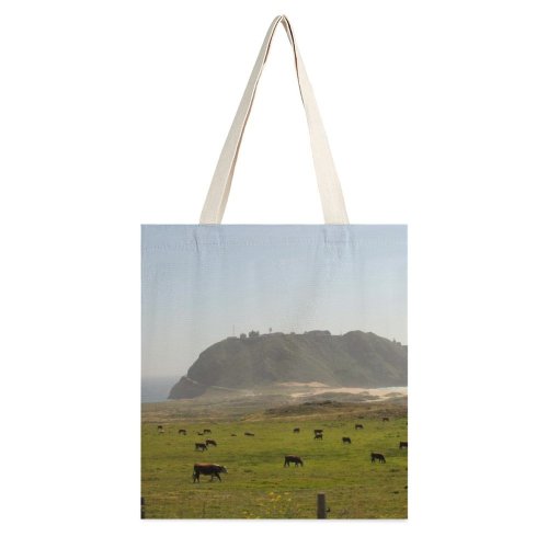 yanfind Great Martin Canvas Tote Bag Double Cattle Cow Outdoors Field Grassland Countryside Farm Meadow Pasture Ranch Rural Big white-style1 38×41cm