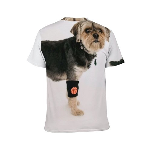 yanfind Adult Full Print T-shirts (men And Women) Active Alone Attention Basketball Calm Charming Curious Dog Floor Friendly