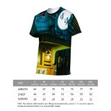 yanfind Adult Full Print T-shirts (men And Women) Aged Architecture Artificial Beam Building City Colorful Construction Door Dusk Entrance Evening