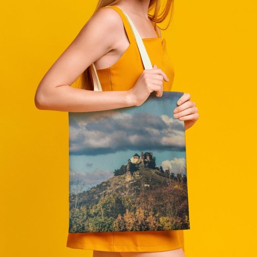 yanfind Great Martin Canvas Tote Bag Double Castle Outdoors Architecture Building Housing Monastery Scenery Boldogkváralja Sky Fort Magyarország Hill white-style1 38×41cm