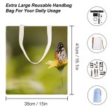 yanfind Great Martin Canvas Tote Bag Double Butterfly Insect Invertebrate Monarch Plant Pollen Photo Stock white-style1 38×41cm