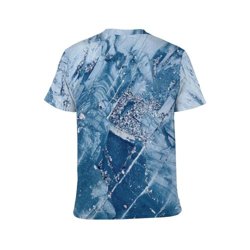 yanfind Adult Full Print T-shirts (men And Women) Abstract Art Expressionism Acrylic Aesthetics Aqua Piece Artistic Artsy Artwork Canvas Contemporary