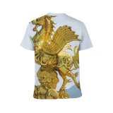 yanfind Adult Full Print T-shirts (men And Women) Ancient Art Decoration Design Gold Monument Myth Mythical Creature Sculpture Statue
