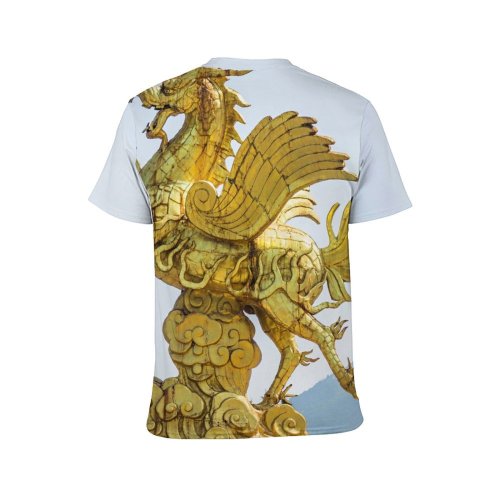yanfind Adult Full Print T-shirts (men And Women) Ancient Art Decoration Design Gold Monument Myth Mythical Creature Sculpture Statue