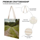 yanfind Great Martin Canvas Tote Bag Double Field Grassland Outdoors Plant Tree Abies Fir Countryside Farm Meadow Rural Marquette white-style1 38×41cm