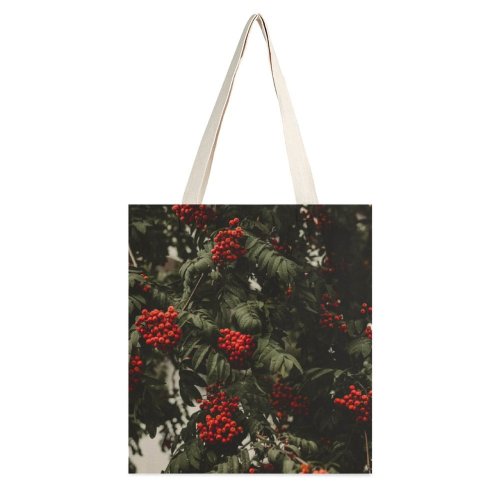 yanfind Great Martin Canvas Tote Bag Double Bush Vegetation Plant Leaf Tree Fruits Viciebsk Belarus Outdoors Berries Leaves white-style1 38×41cm