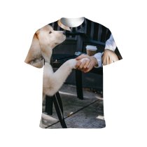 yanfind Adult Full Print T-shirts (men And Women) Adorable Affection Akita Inu Anonymous Bench Friend Bonding Casual Crop