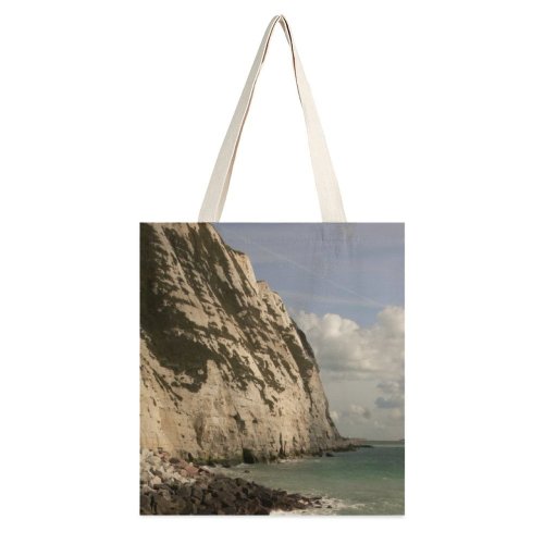 yanfind Great Martin Canvas Tote Bag Double Cliff Outdoors Promontory Samphire Hoe Country Park Dover Uk Scenery Grey white-style1 38×41cm