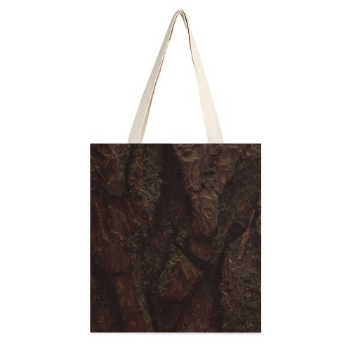 yanfind Great Martin Canvas Tote Bag Double Cave Tree Bark England Autumn Pine Woodland Detail Closeup Texture Dark Creative white-style1 38×41cm