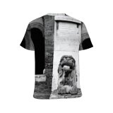 yanfind Adult Full Print T-shirts (men And Women) Abandoned Aged Arch Architecture Brick Building Bw Cement City Classic Column Construction