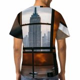 yanfind Adult Full Print T-shirts (men And Women) Admire America Architecture Attract Building City Cityscape Construction Contemporary Corridor District