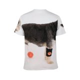 yanfind Adult Full Print T-shirts (men And Women) Active Adorable Basketball Bell Calm Creature Curious Cute Dog Faith Fauna
